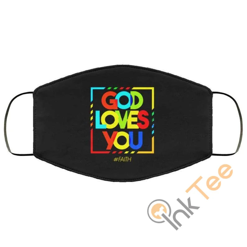 God Loves Your Gay Pride  Reusable Washable Face Mask