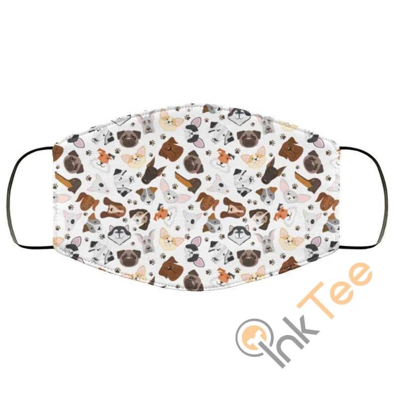 Lots Of Cute Dogs Puppies  Reusable Washable Face Mask