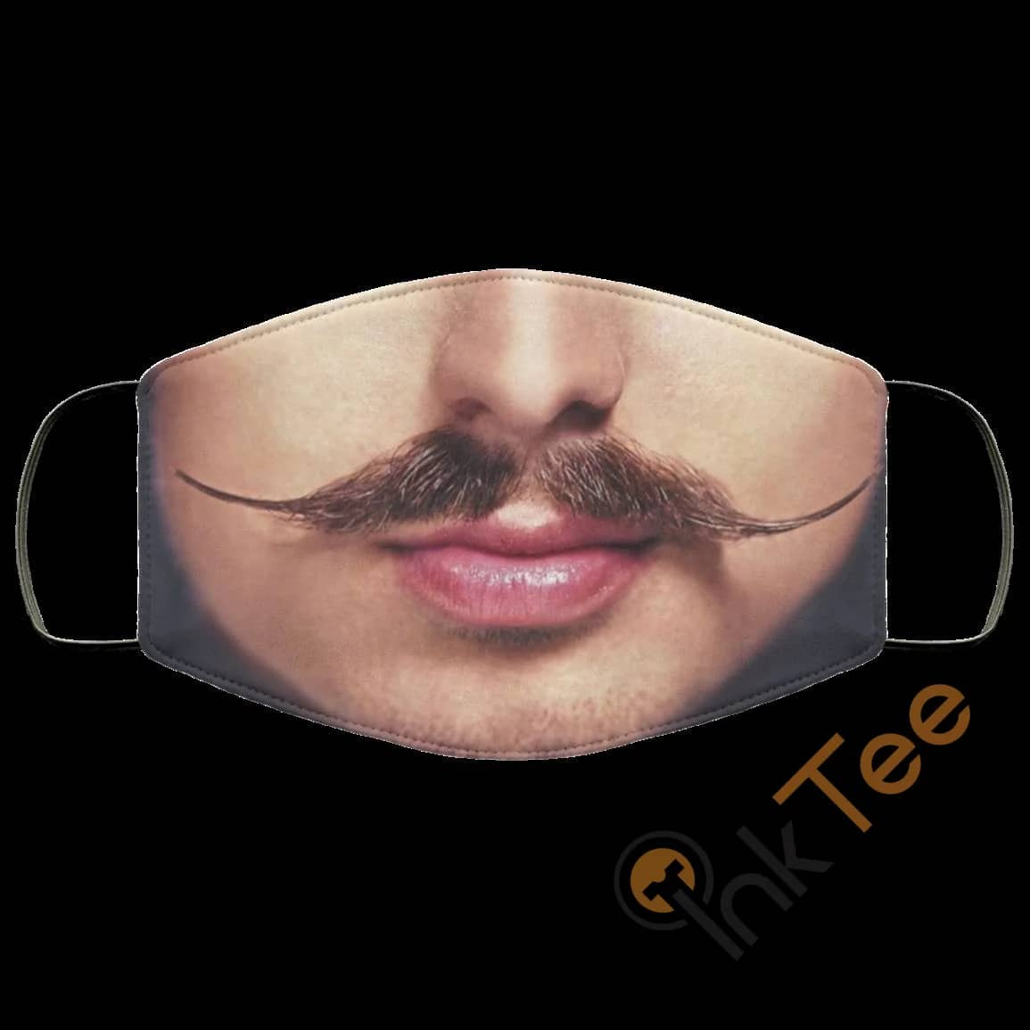 Man With Moustache Funny Washable Reusable Custom Printed Cloth Cover Face Mask