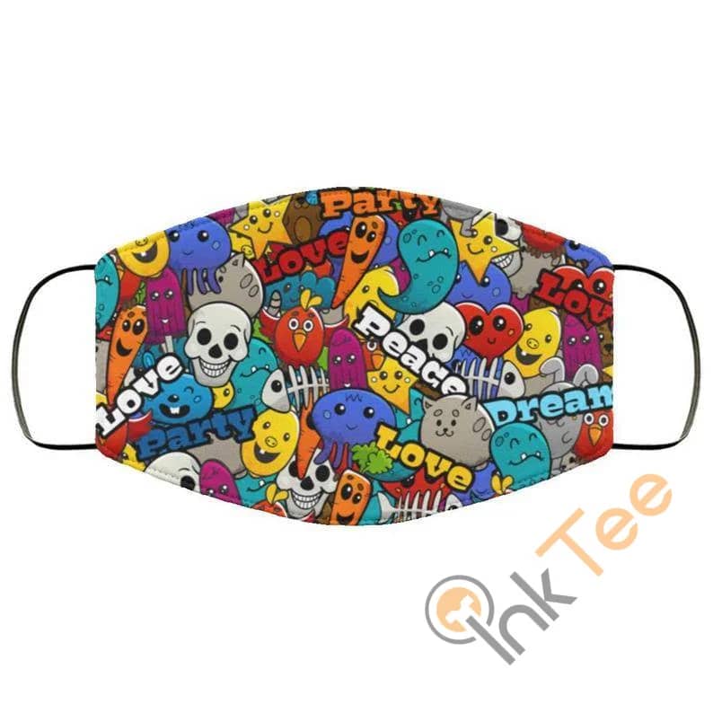 Peace And Love Reusable Washable Face Mask