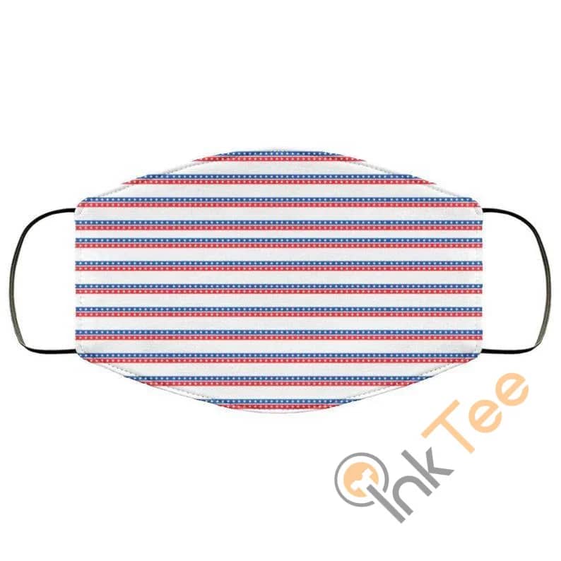 Stars Red Blue Stripes Patternelastic Reusable And Washable Face Mask