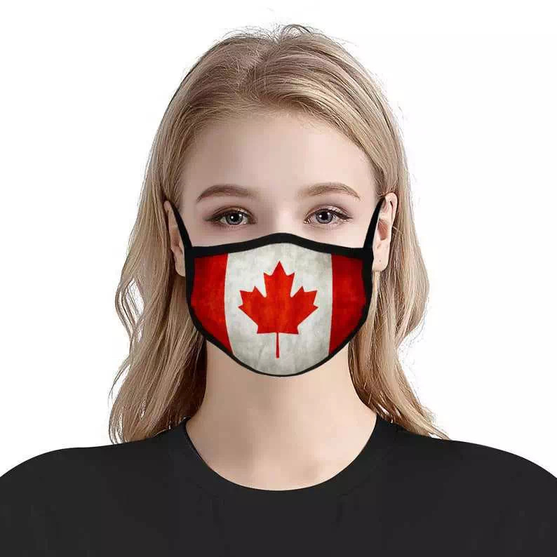 Canada Flag  For Adults Spandex Washable Face Mask