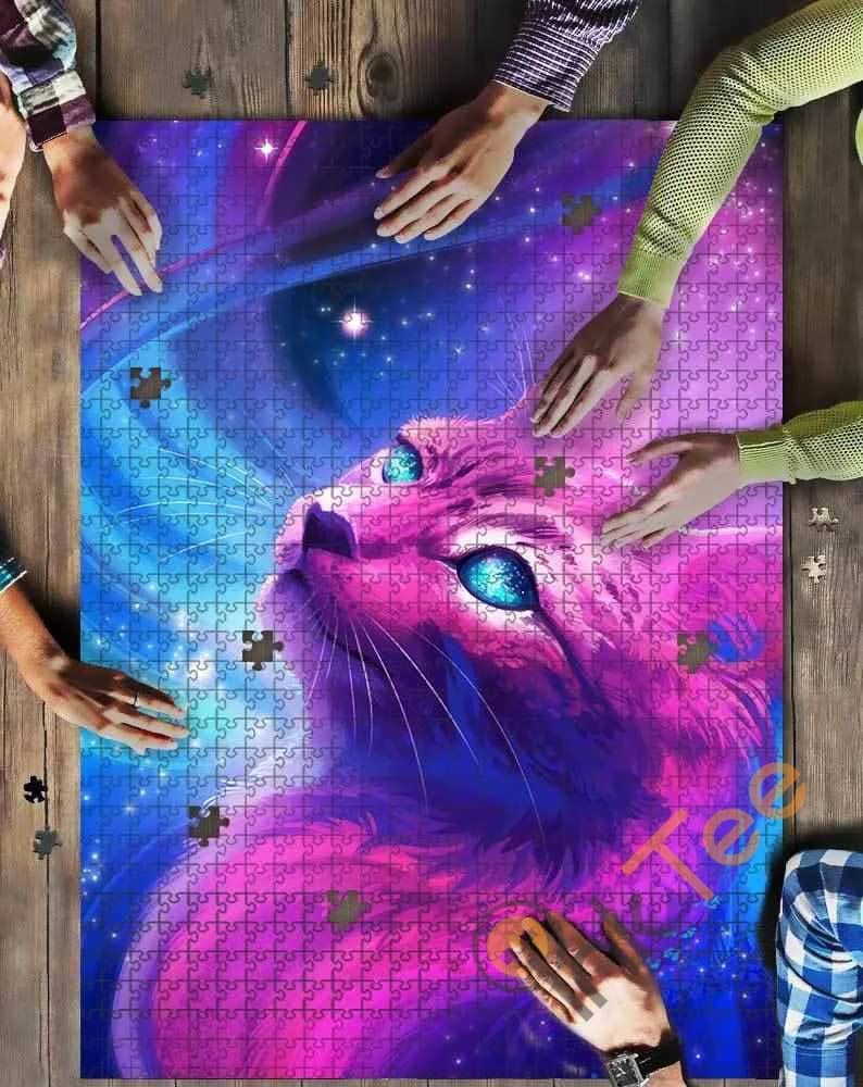 A Cat With The Stars Kid Toys Jigsaw Puzzle