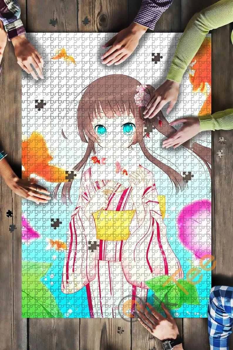Anime Girl Blue Eyes Hd 3521 Kids Toys Jigsaw Puzzle