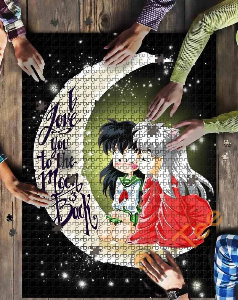 Inuyasha Couple Love To The Moon Kid Toys Jigsaw Puzzle