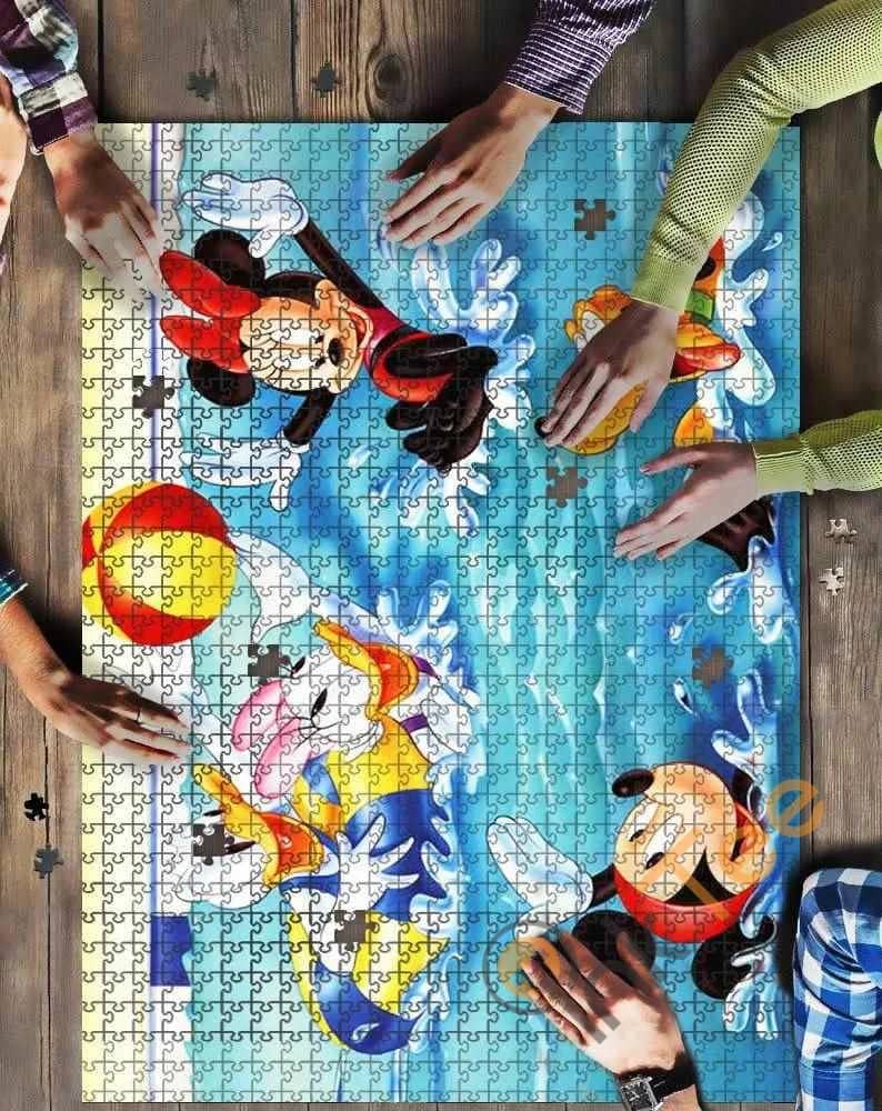 Mickey Mouse And Friends Swimming Jigsaw Puzzle