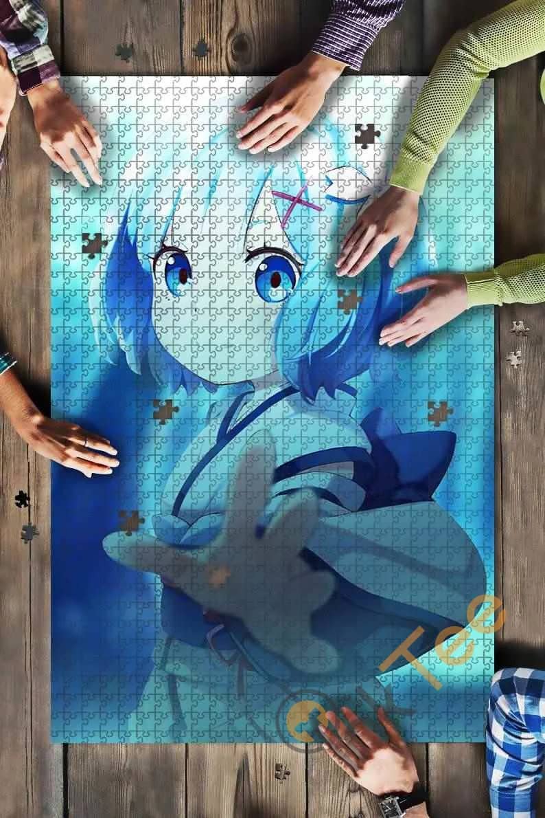 Rem Anime Girl Blue Eyes Re Zero Kids Toys Jigsaw Puzzle