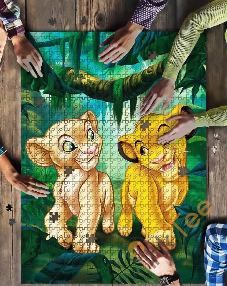 The Lion King Simba &Amp; Nala Cartoons Kid Toys Jigsaw Puzzle