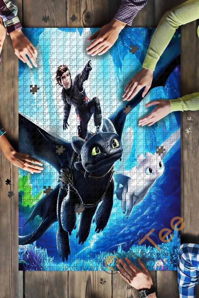 Toothless And Light Fury How To Train Your Dragon Mc Jigsaw Puzzle