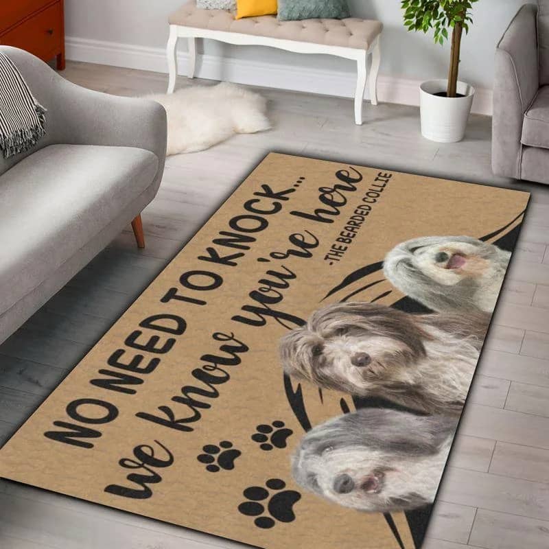 Bearded Collie Know You�Re Here Rectangle Limited Edition Amazon Best Seller Sku 267944 Rug