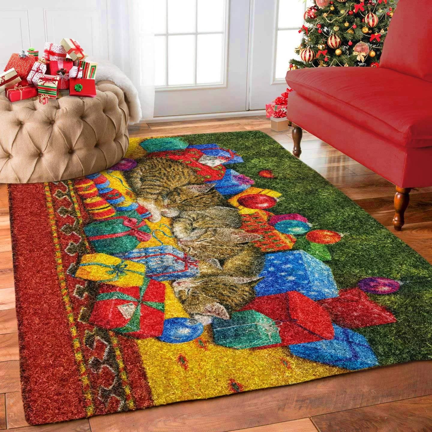 Christmas Cat Limited Edition Amazon Best Seller Sku 262156 Rug