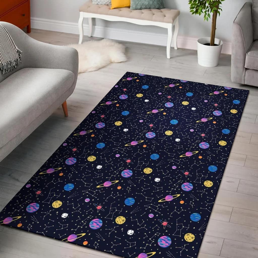 Constellation Planet Print Pattern Area Limited Edition Amazon Best Seller Sku 262692 Rug