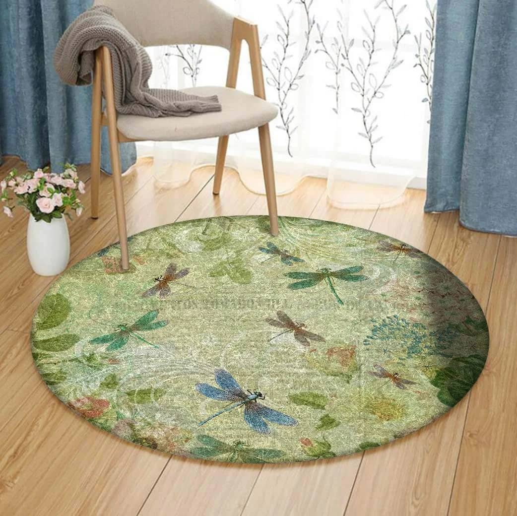 Dragonfly Limited Edition Round Amazon Best Seller Sku 268467 Rug
