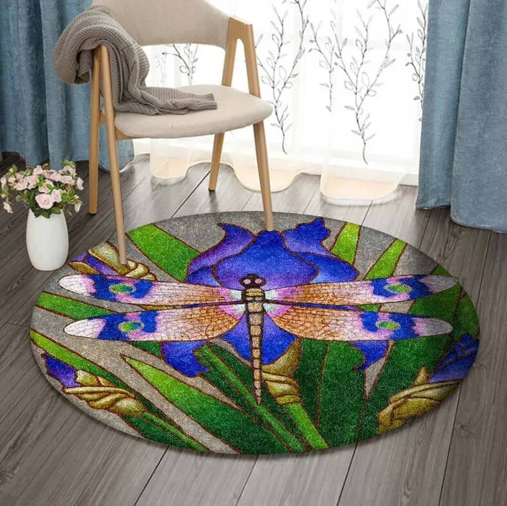 Dragonfly Limited Edition Round Amazon Best Seller Sku 268478 Rug