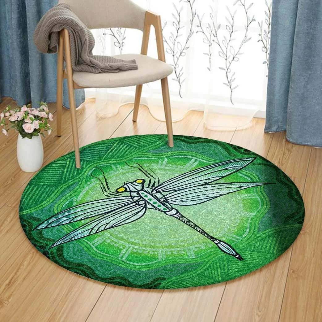 Dragonfly Limited Edition Round Amazon Best Seller Sku 268487 Rug