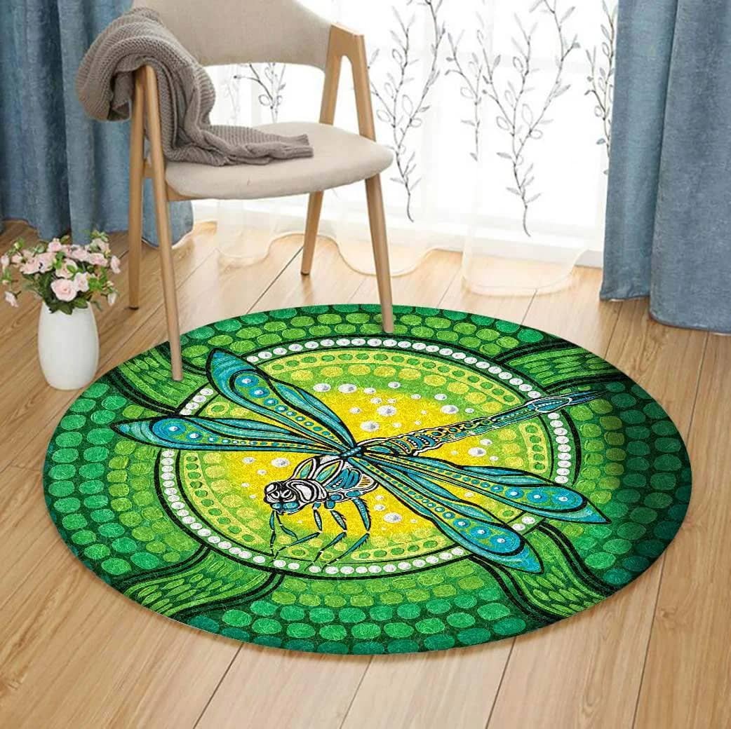 Dragonfly Limited Edition Round Amazon Best Seller Sku 268526 Rug