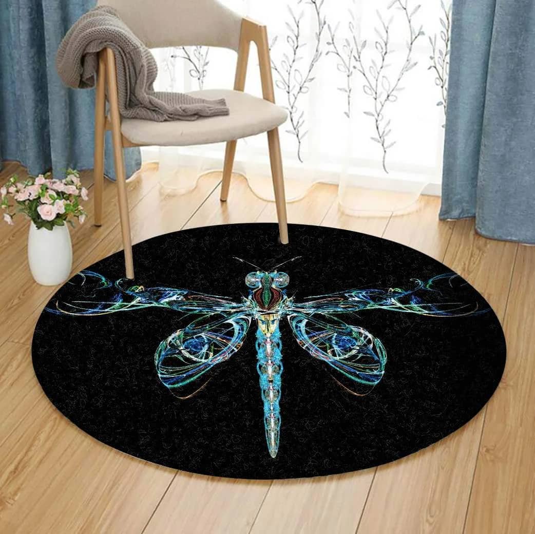 Dragonfly Limited Edition Round Amazon Best Seller Sku 268533 Rug