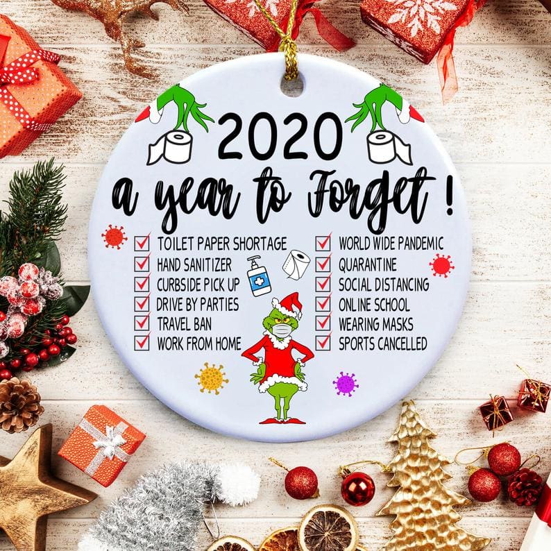 2020 Christmas Ornaments A Year To Forget Quarantine Covid Ornament Personalized Gifts