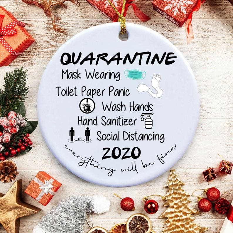 2020 Christmas Ornaments Quarantine Toilet Paper Xmas Decorations Covid Personalized Gifts