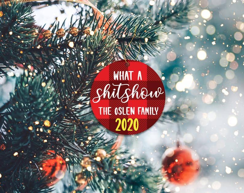 2020 Sh*Tshow Ornament Funny Covid Custom Christmas Decor Mask Holiday Ornaments Personalized Gifts