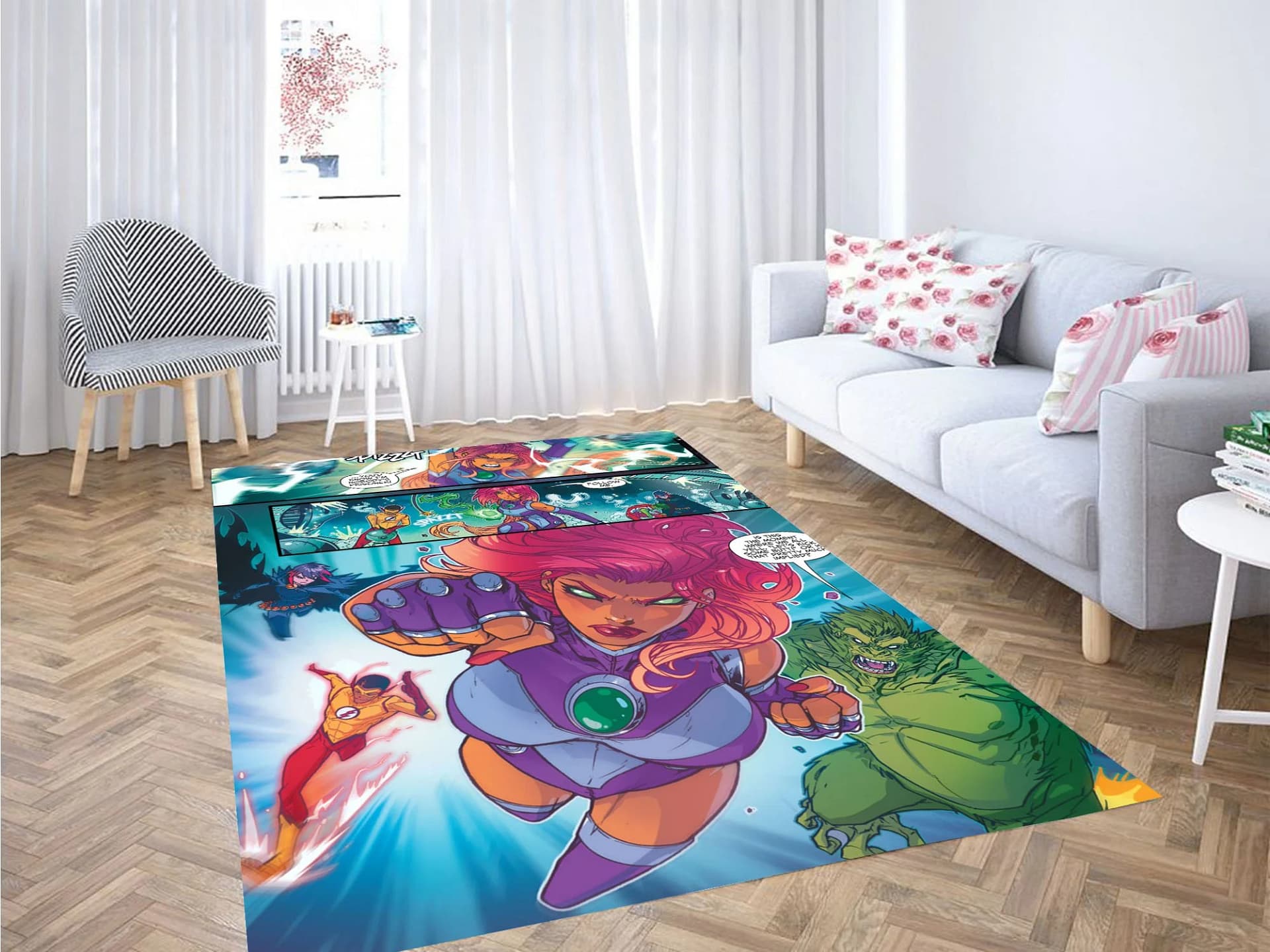 Action Comic Teen Titans Carpet Rug
