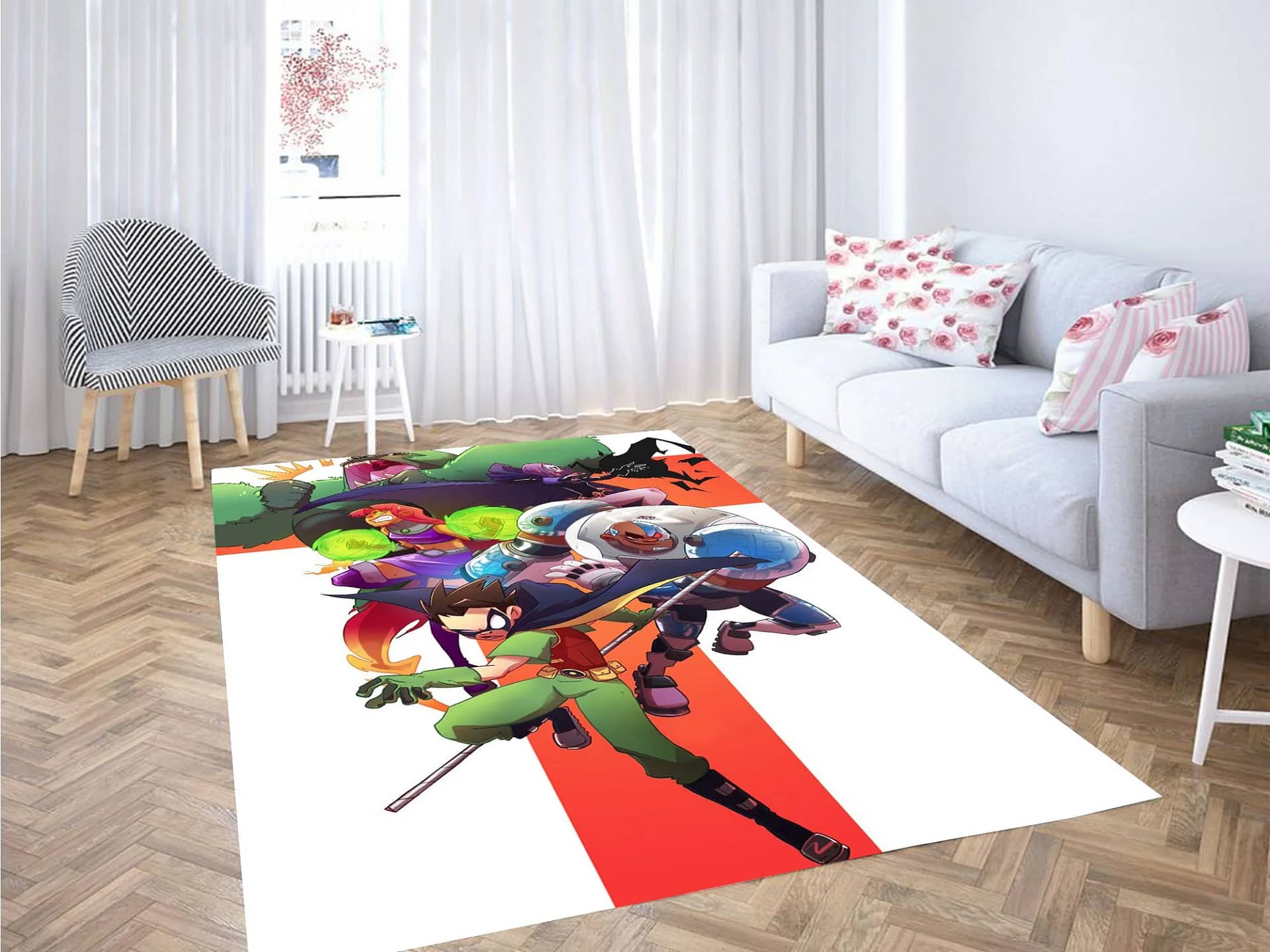 Action Teen Titans Cartoon Carpet Rug