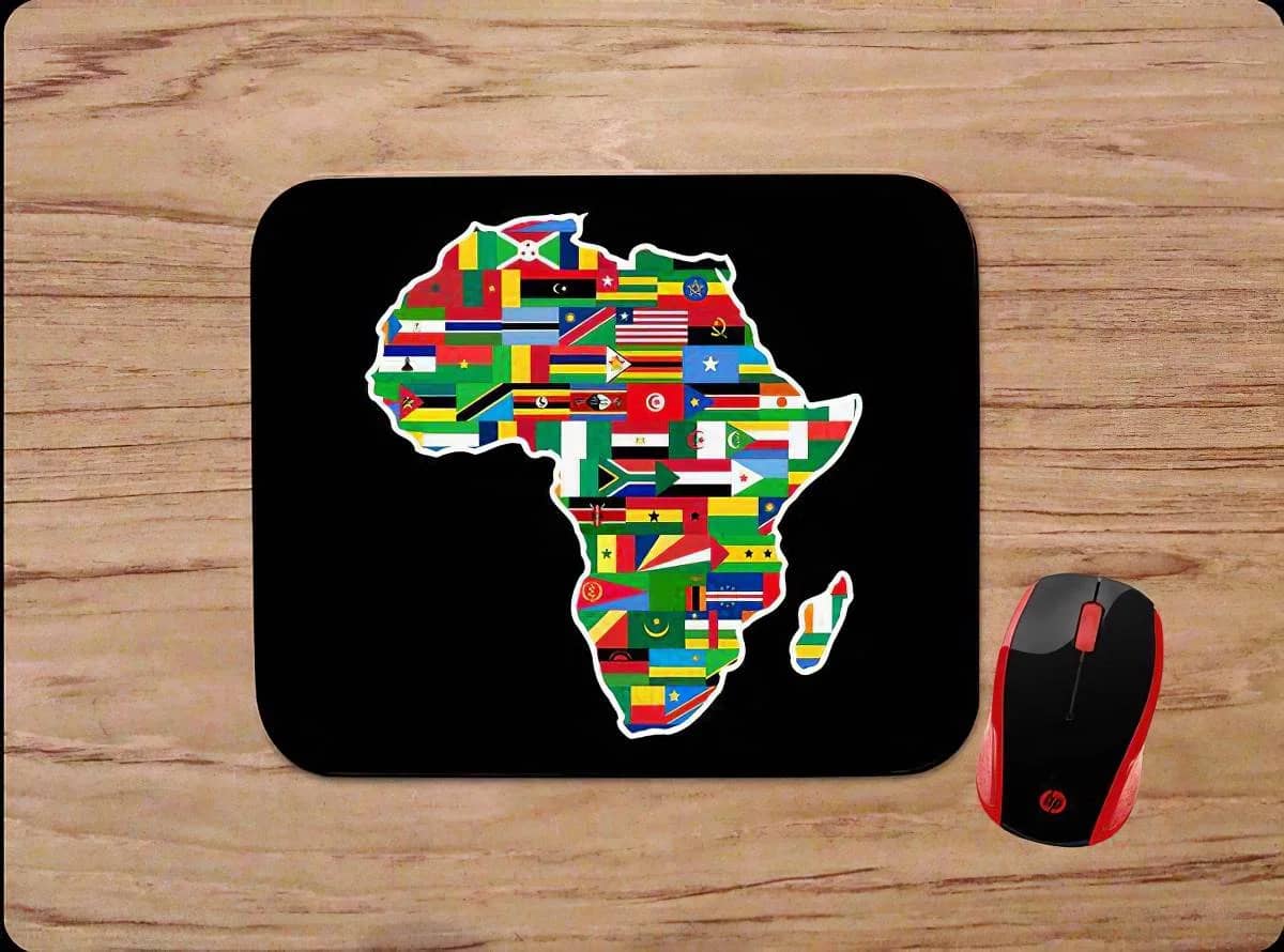 Africa Flags Collage Mouse Pads
