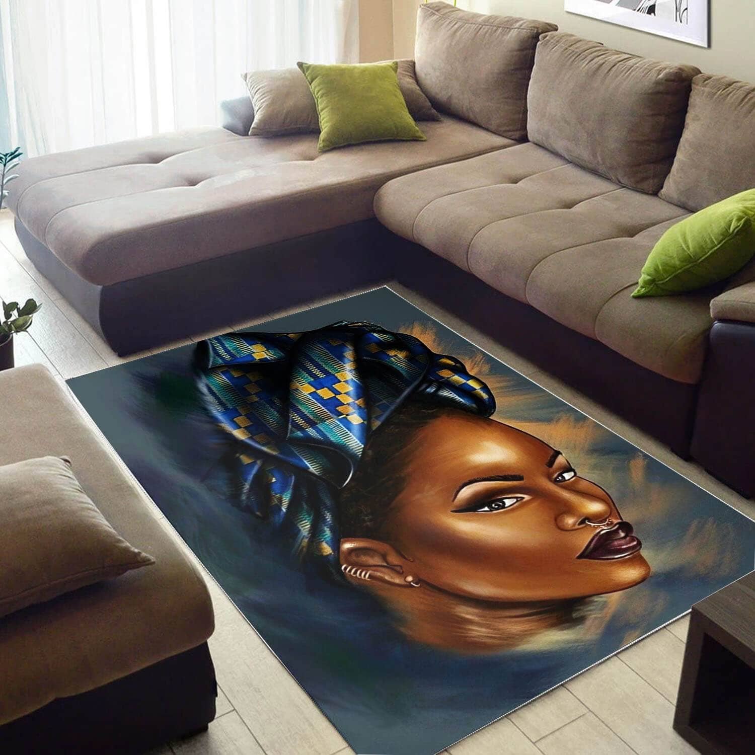 African American Pretty Melanin Woman Style Themed Rooms Ideas Rug