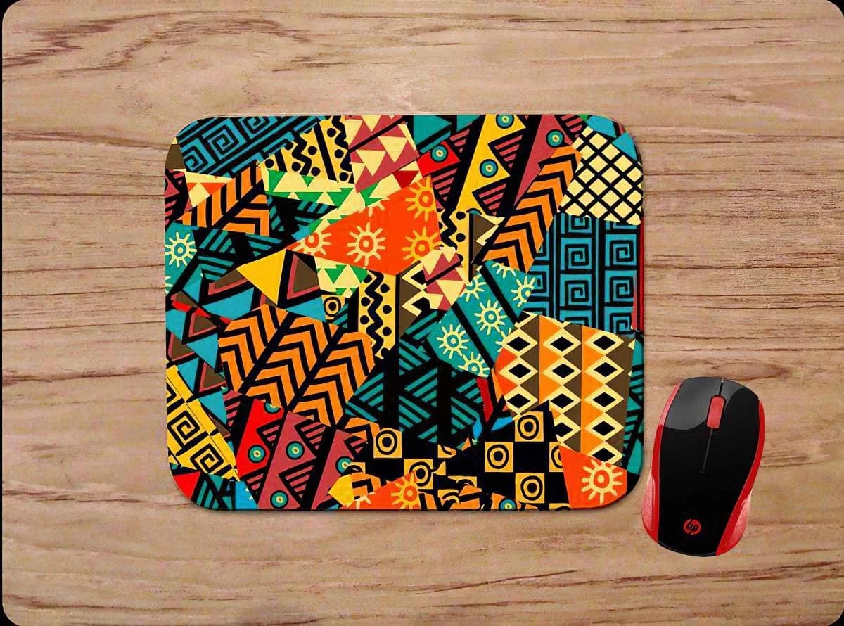 African Patchwork Art Mouse Pads
