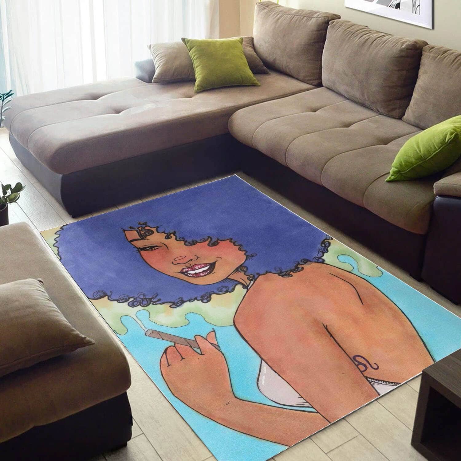 African Pretty Afro Girl Inspired Afrocentric Living Room Ideas Rug