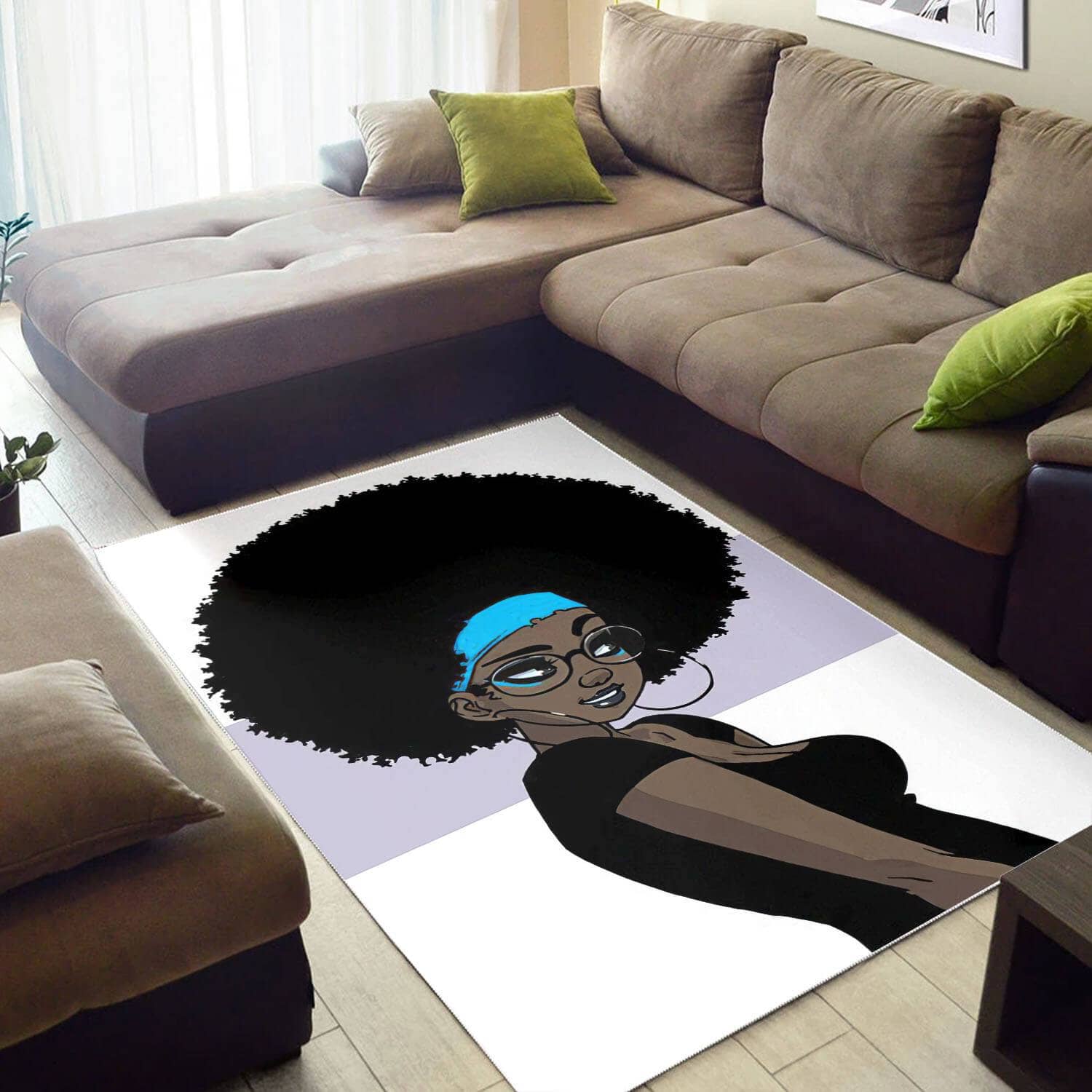 Afrocentric Pretty Afro American Woman African Themed Rooms Ideas Rug