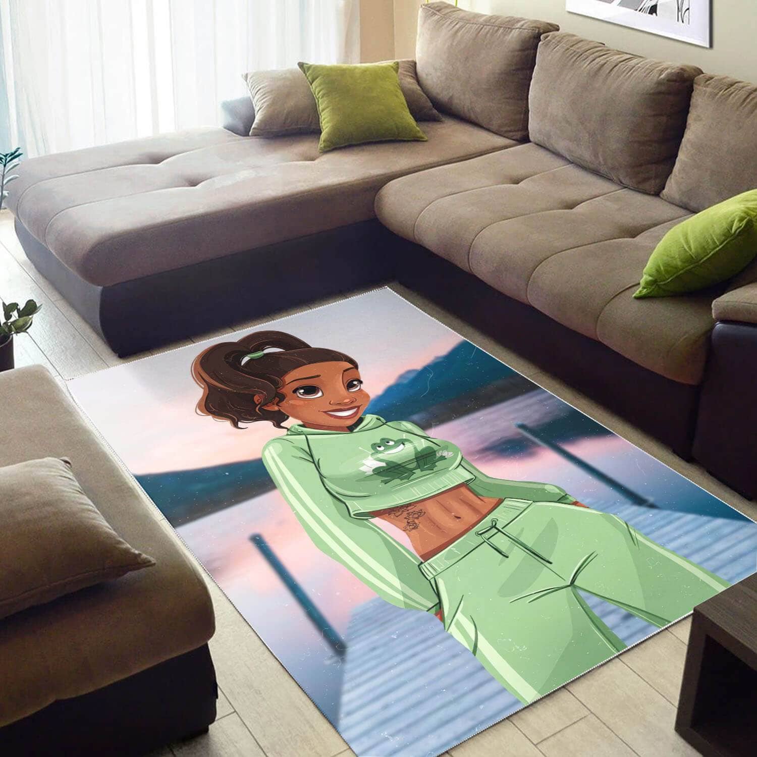Afrocentric Pretty Melanin Girl African Inspired Home Rug