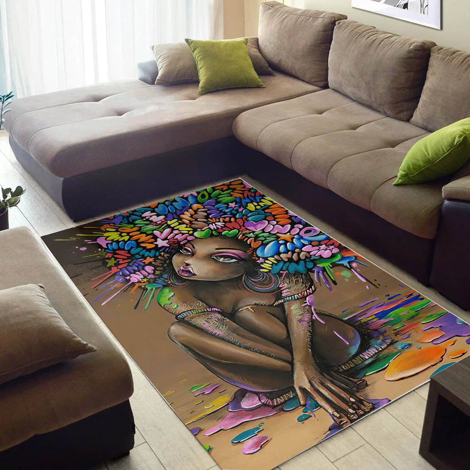 Afrocentric Pretty Melanin Poppin Girl African Carpet Themed Rooms Ideas Rug