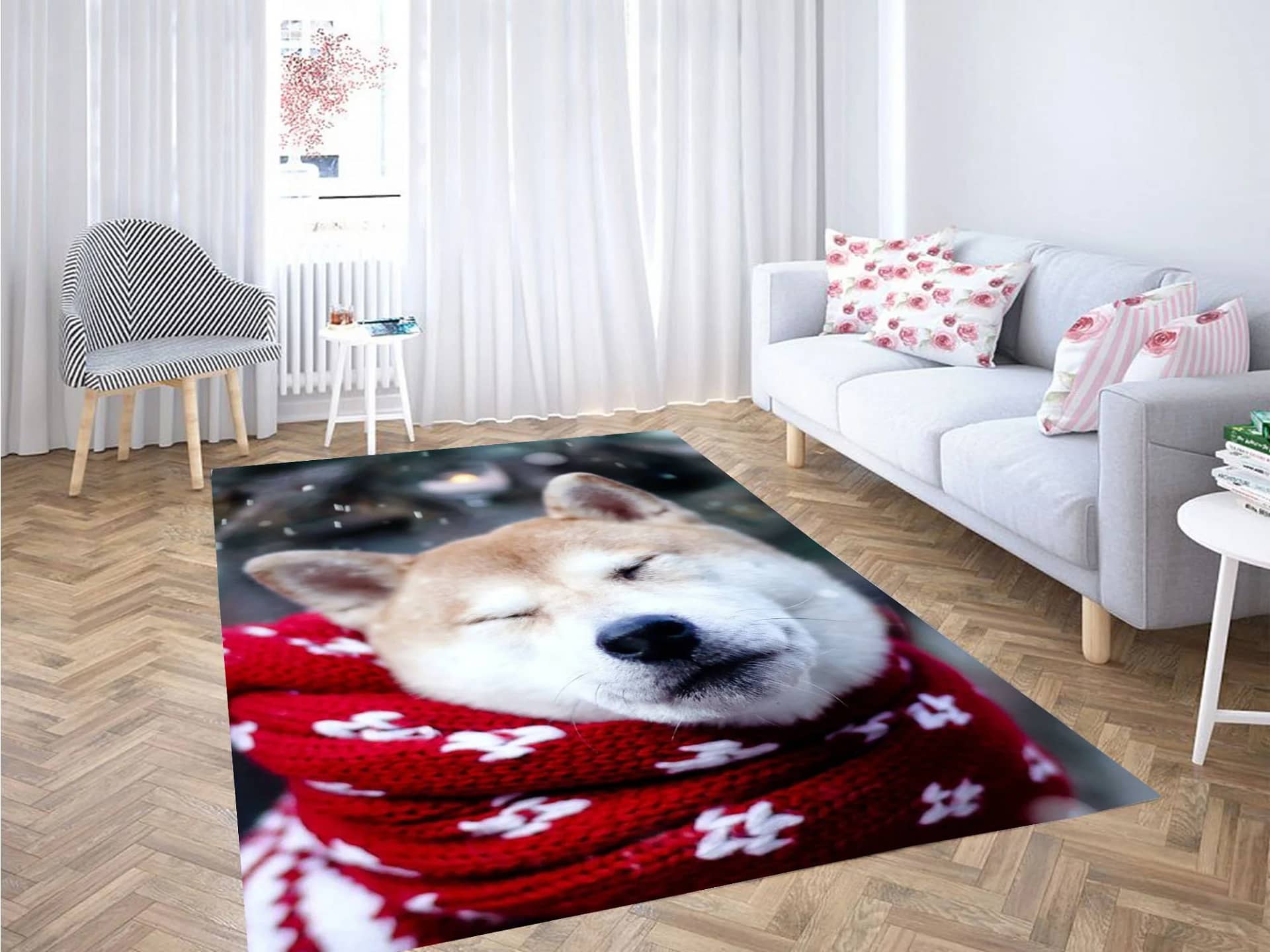 Akita Dog Carpet Rug