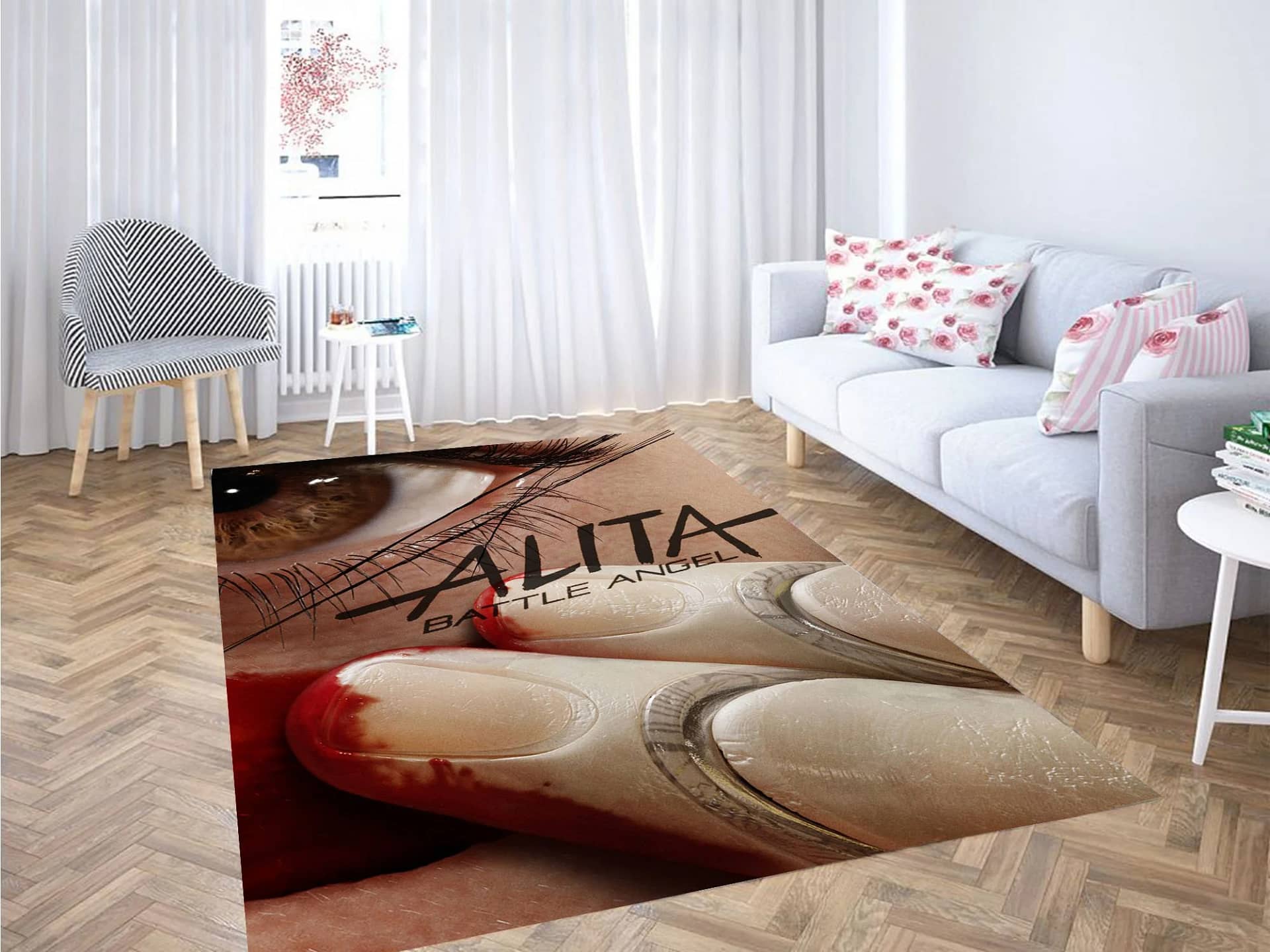 Alita Battle Angel Font Carpet Rug