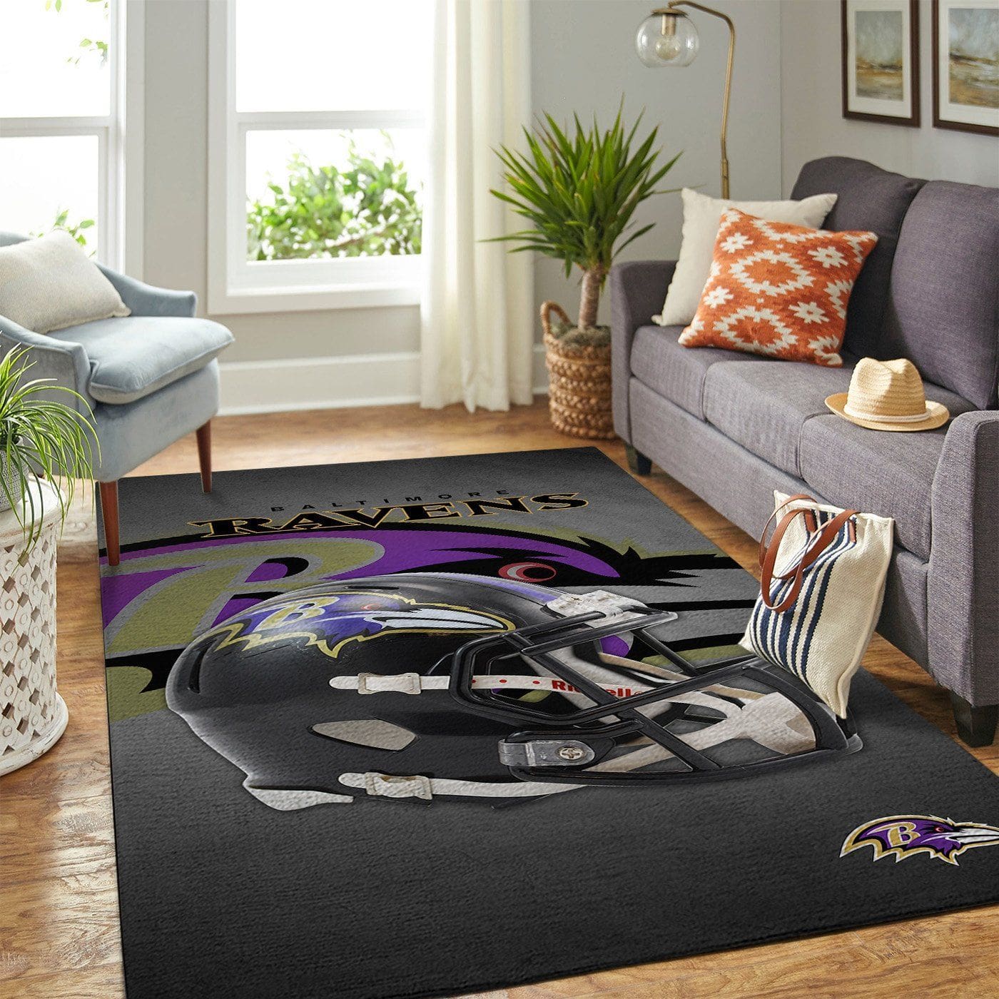 Amazon Baltimore Ravens Living Room Area No2157 Rug