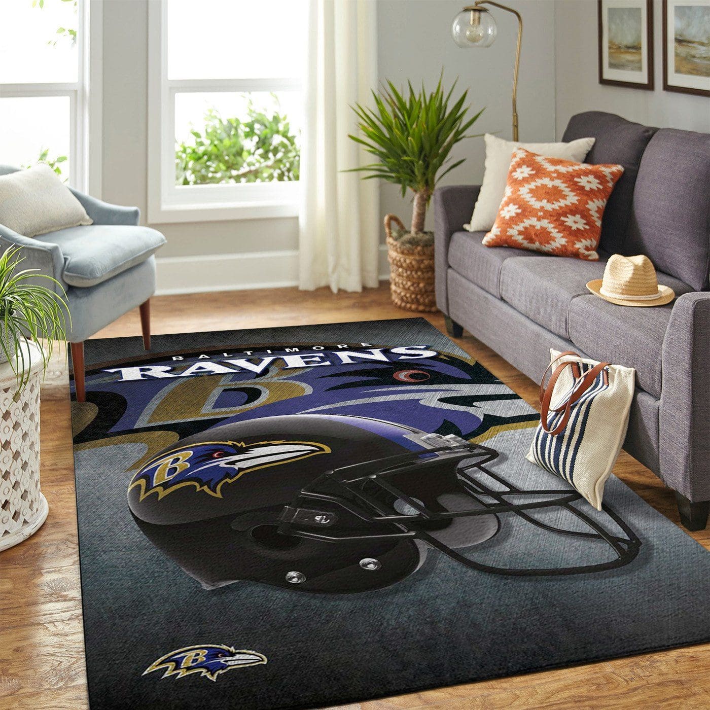 Amazon Baltimore Ravens Living Room Area No2158 Rug