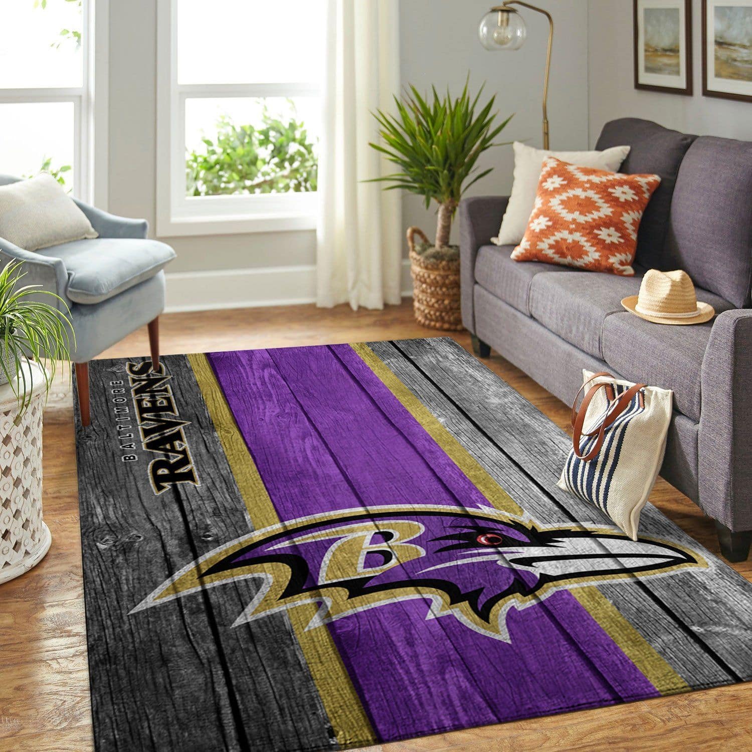 Amazon Baltimore Ravens Living Room Area No2165 Rug