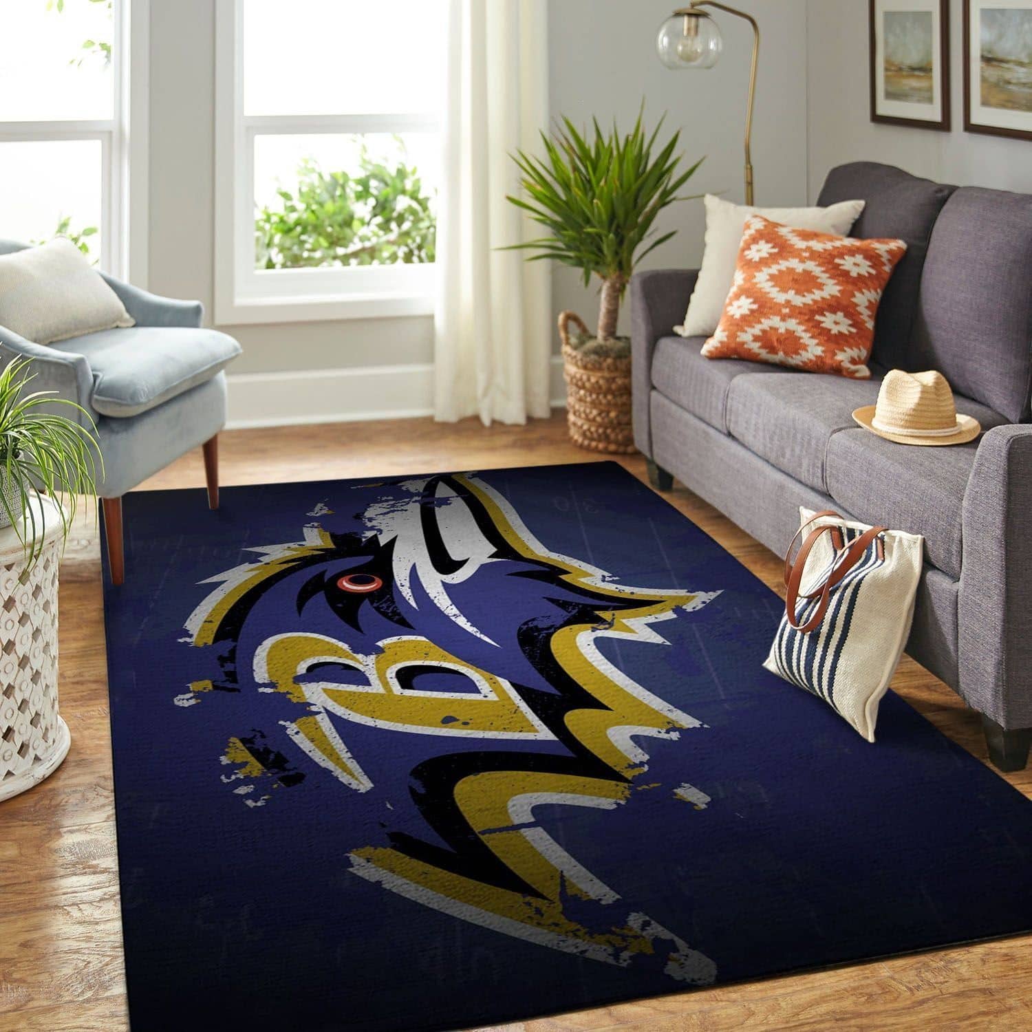 Amazon Baltimore Ravens Living Room Area No2174 Rug