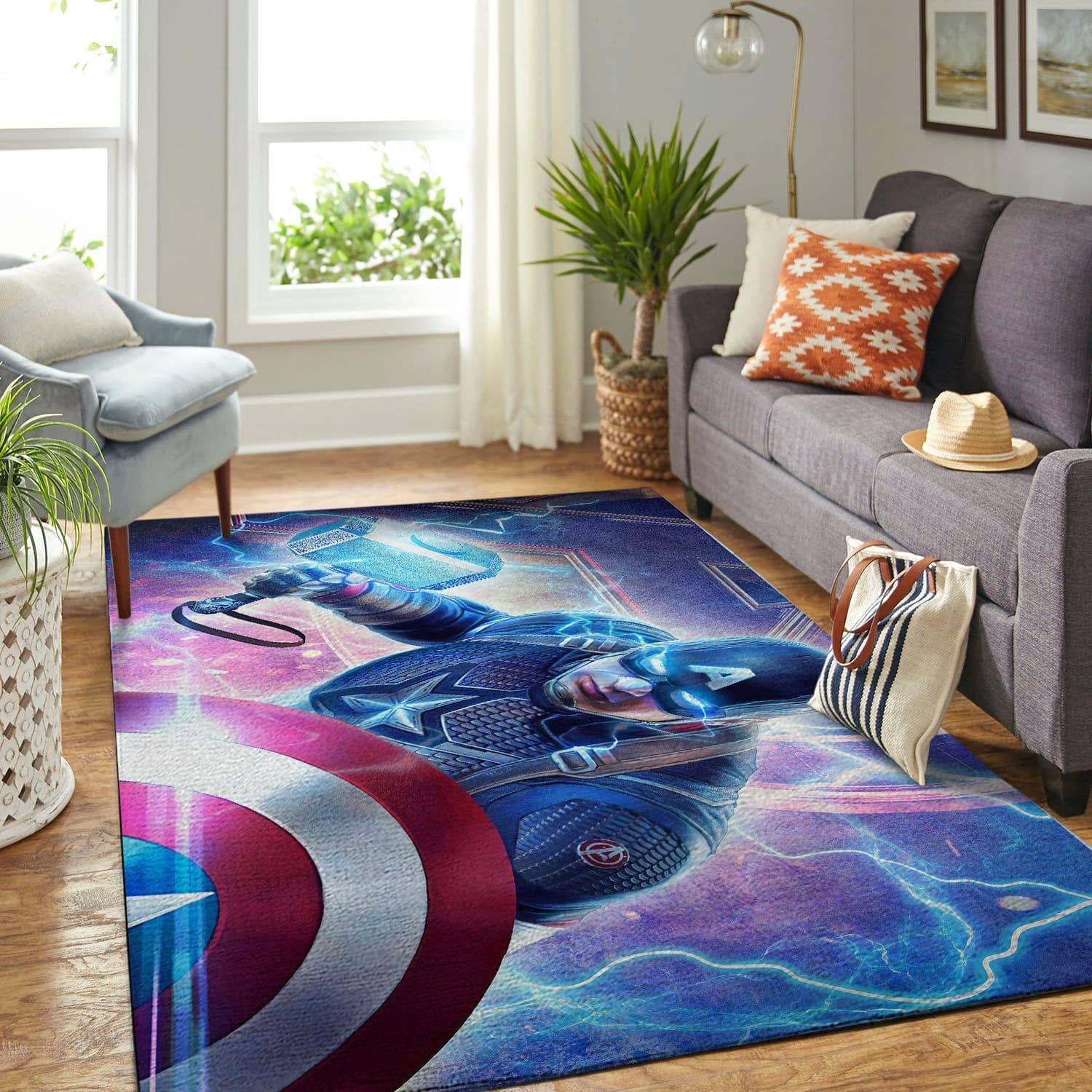 Amazon Captain America Living Room Area No5763 Rug