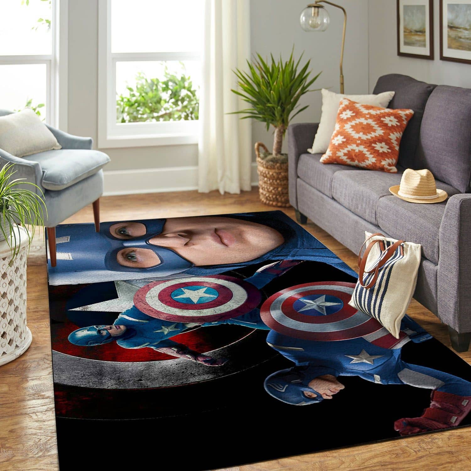 Amazon Captain America Living Room Area No5766 Rug