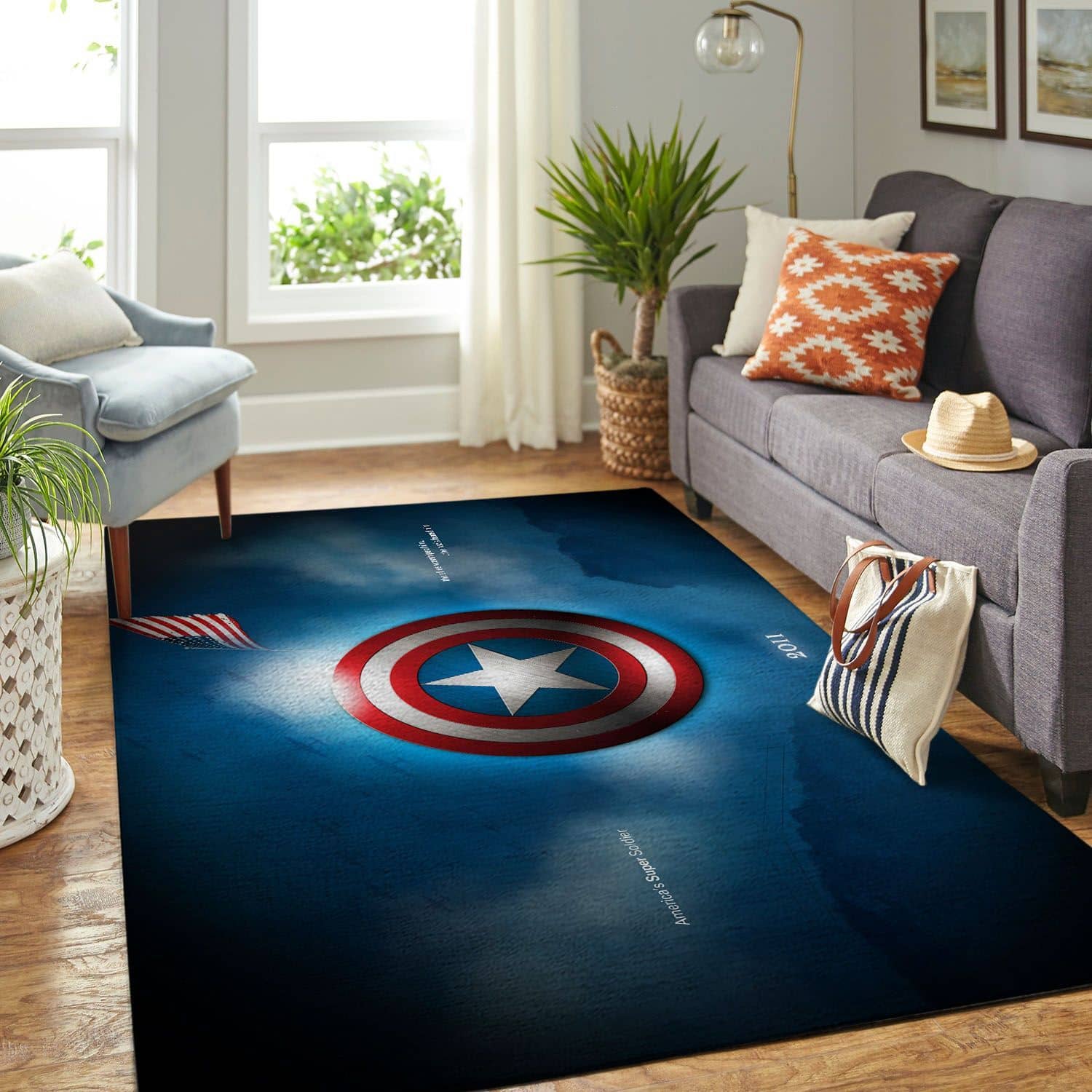 Amazon Captain America Living Room Area No5769 Rug