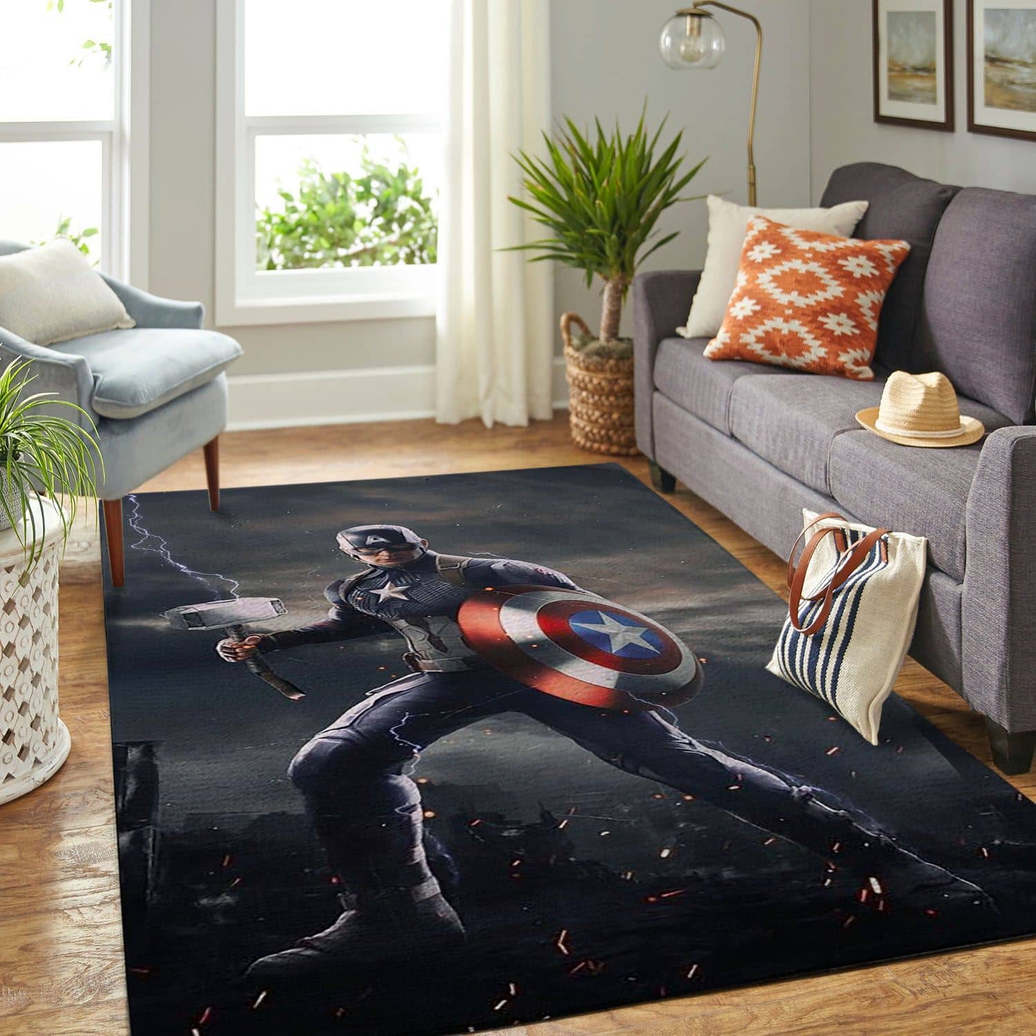Amazon Captain America Living Room Area No5770 Rug