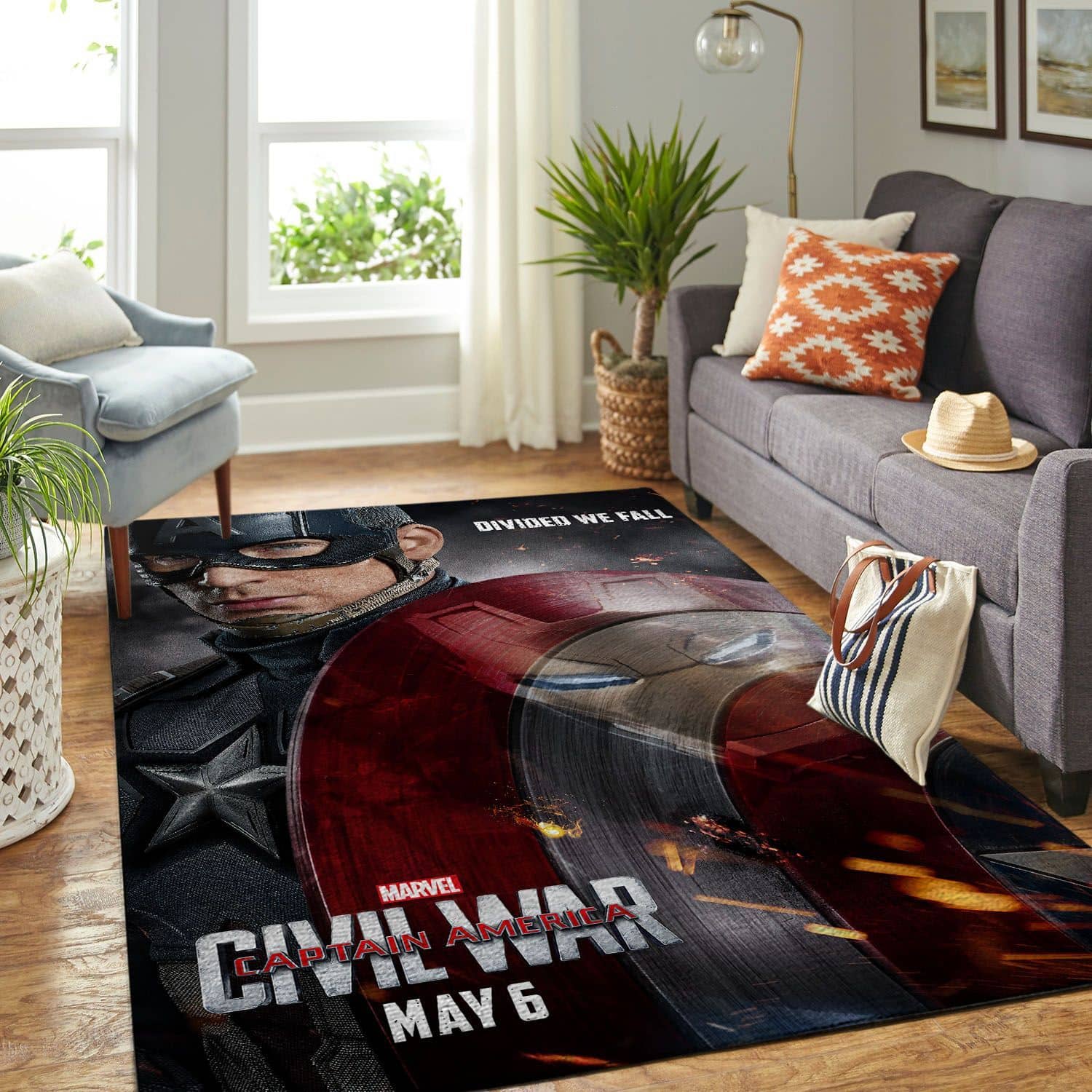 Amazon Captain America Living Room Area No5776 Rug