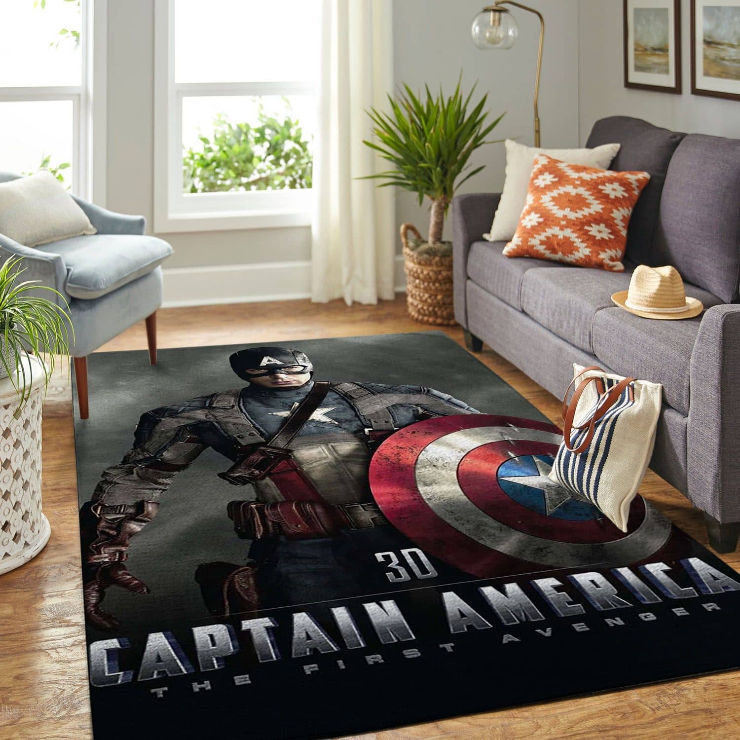 Amazon Captain America Living Room Area No5777 Rug