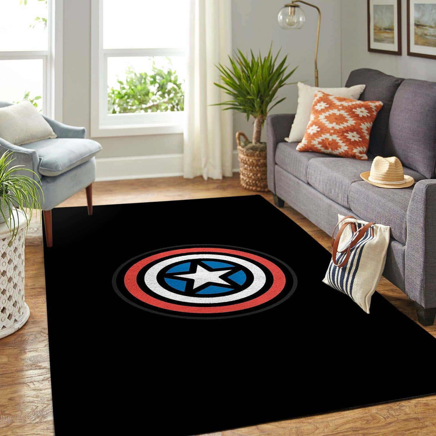Amazon Captain America Living Room Area No5782 Rug