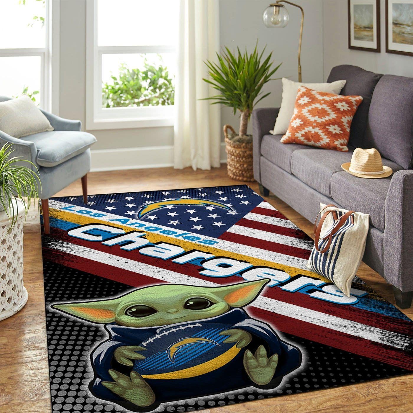 Amazon Los Angeles Chargers Living Room Area No3505 Rug