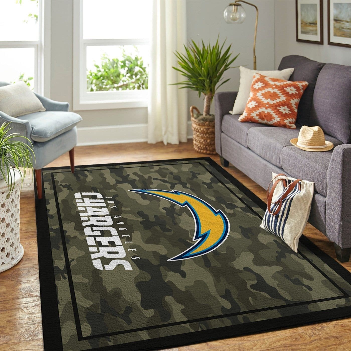 Amazon Los Angeles Chargers Living Room Area No3506 Rug
