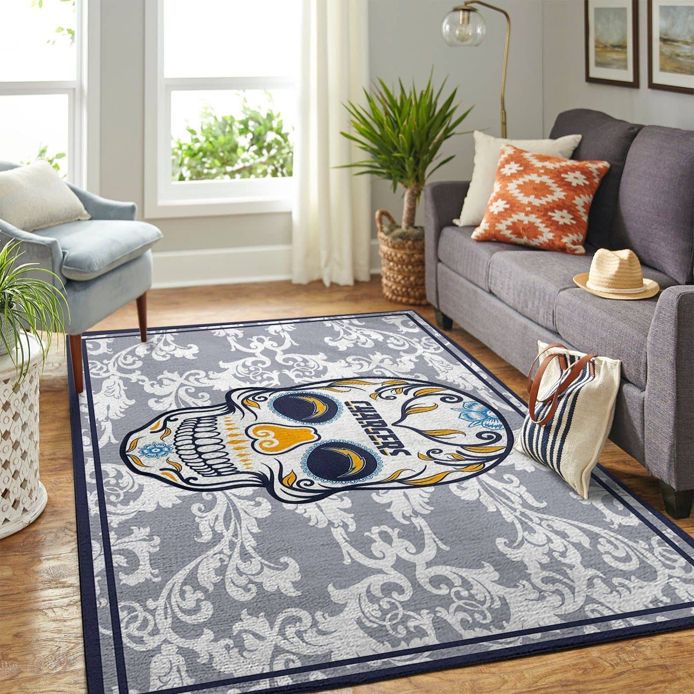 Amazon Los Angeles Chargers Living Room Area No3515 Rug