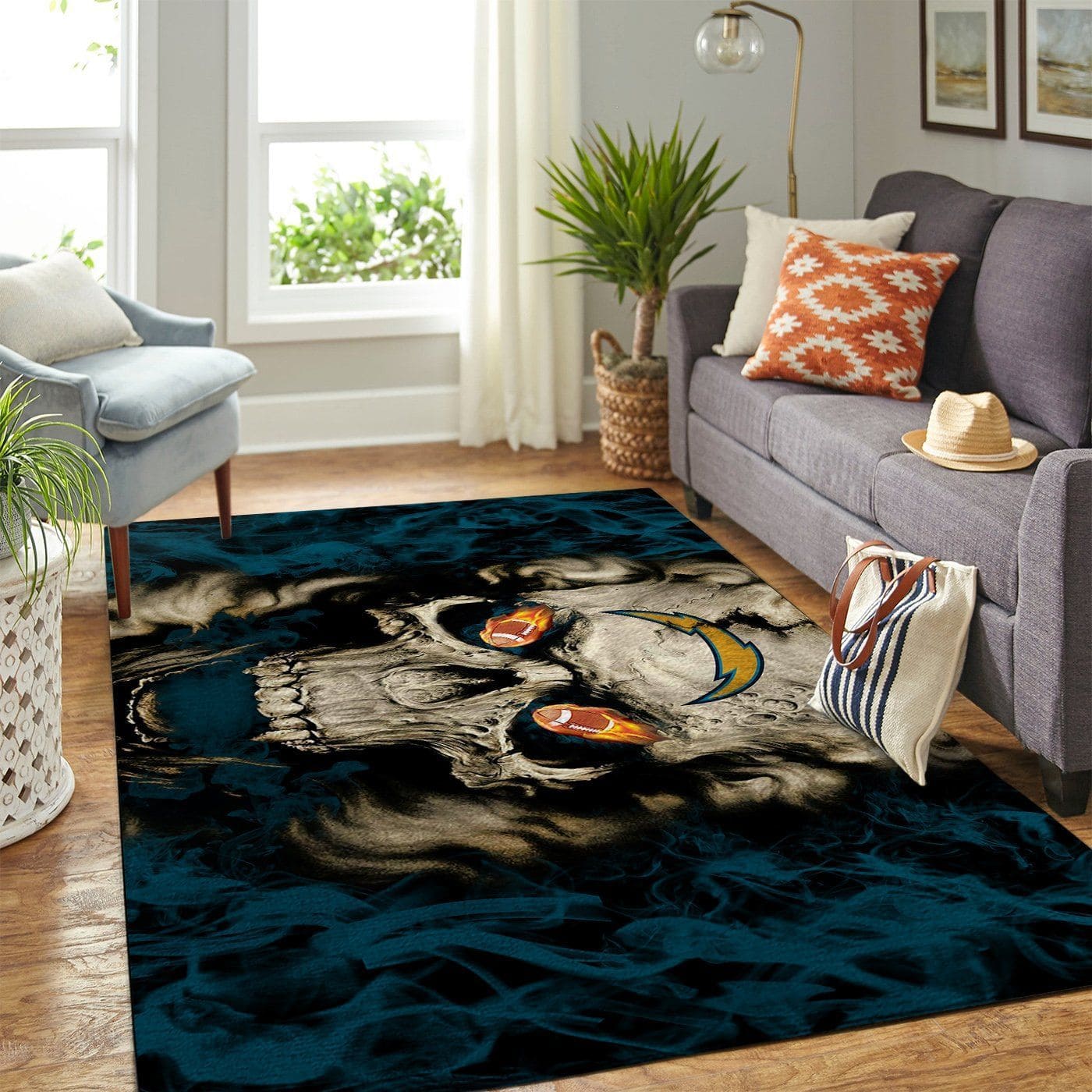 Amazon Los Angeles Chargers Living Room Area No3516 Rug